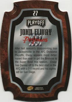 1997 Playoff Contenders - Performer Plaques #27 John Elway Back