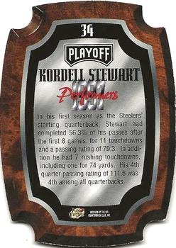 1997 Playoff Contenders - Performer Plaques #34 Kordell Stewart Back
