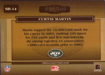 2006 Donruss Classics - Sunday's Best Gold #SB-14 Curtis Martin Back