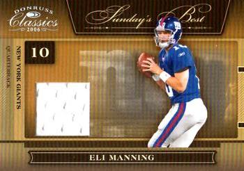 2006 Donruss Classics - Sunday's Best Jerseys #SB-22 Eli Manning Front
