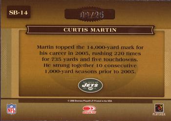 2006 Donruss Classics - Sunday's Best Platinum #SB-14 Curtis Martin Back