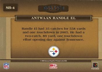 2006 Donruss Classics - Sunday's Best Silver #SB-4 Antwaan Randle El Back