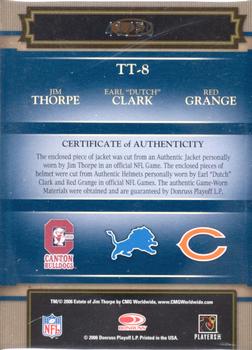 2006 Donruss Classics - Timeless Triples Materials #TT-8 Jim Thorpe / Dutch Clark / Red Grange Back