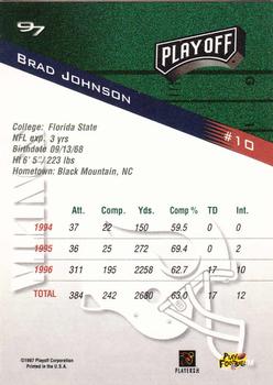 1997 Playoff Zone #10 Brad Johnson Back