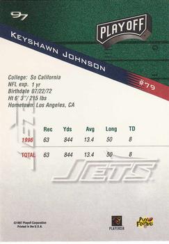 1997 Playoff Zone #79 Keyshawn Johnson Back