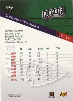 1997 Playoff Zone #114 Derrick Thomas Back