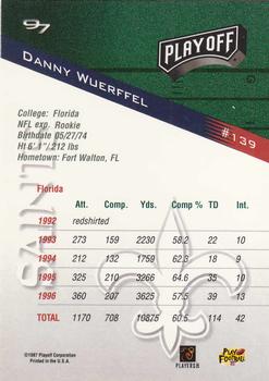 1997 Playoff Zone #139 Danny Wuerffel Back