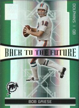 2006 Donruss Elite - Back to the Future Green #BTF-7 Bob Griese / Jay Fiedler Front