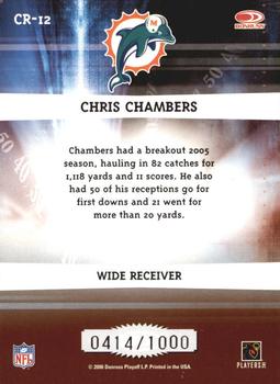 2006 Donruss Elite - Chain Reaction Gold #CR-12 Chris Chambers Back