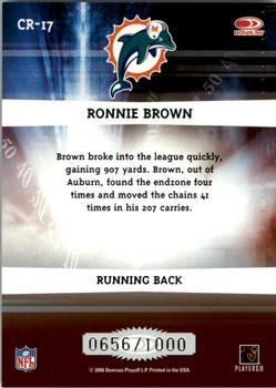 2006 Donruss Elite - Chain Reaction Gold #CR-17 Ronnie Brown Back