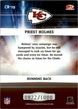2006 Donruss Elite - Chain Reaction Gold #CR-19 Priest Holmes Back
