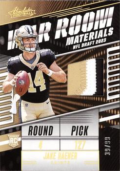 2023 Panini Absolute - War Room Materials Gold #WR-JHAE Jake Haener Front