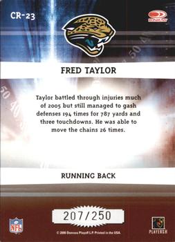 2006 Donruss Elite - Chain Reaction Red #CR-23 Fred Taylor Back