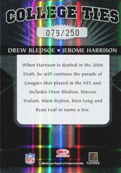 2006 Donruss Elite - College Ties Black #CT-5 Drew Bledsoe / Jerome Harrison Back