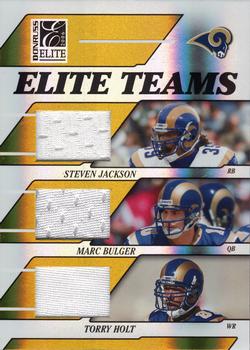 2006 Donruss Elite - Elite Teams Jerseys #ET-23 Steven Jackson / Marc Bulger / Torry Holt Front