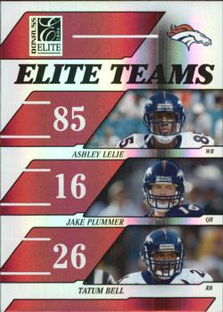 2006 Donruss Elite - Elite Teams Red #ET-7 Ashley Lelie / Jake Plummer / Tatum Bell Front