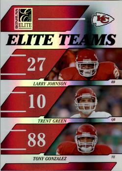 2006 Donruss Elite - Elite Teams Red #ET-11 Larry Johnson / Trent Green / Tony Gonzalez Front