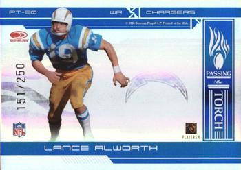 2006 Donruss Elite - Passing the Torch Blue #PT-30 Antonio Gates / Lance Alworth Back