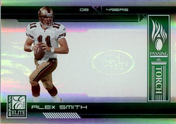 2006 Donruss Elite - Passing the Torch Green #PT-1 Alex Smith Front