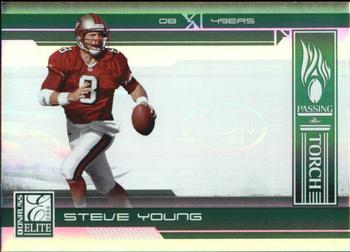 2006 Donruss Elite - Passing the Torch Green #PT-2 Steve Young Front