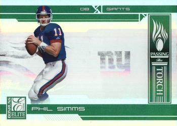 2006 Donruss Elite - Passing the Torch Green #PT-8 Phil Simms Front