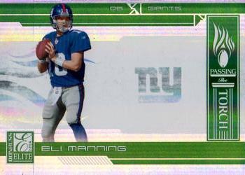 2006 Donruss Elite - Passing the Torch Green #PT-24 Eli Manning / Phil Simms Front