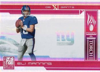 2006 Donruss Elite - Passing the Torch Red #PT-24 Phil Simms / Eli Manning Front