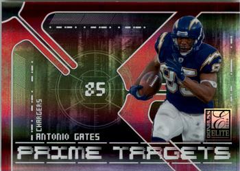 2006 Donruss Elite - Prime Targets Red #PT-8 Antonio Gates Front