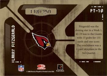 2006 Donruss Elite - Prime Targets Red #PT-10 Larry Fitzgerald Back