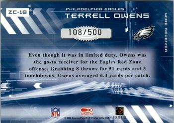 2006 Donruss Elite - Zoning Commission Black #ZC-18 Terrell Owens Back