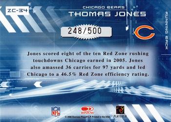 2006 Donruss Elite - Zoning Commission Black #ZC-34 Thomas Jones Back