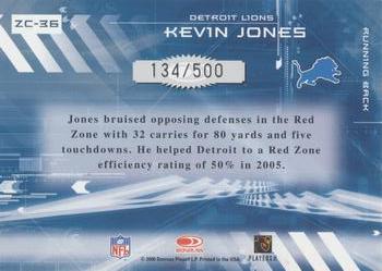 2006 Donruss Elite - Zoning Commission Black #ZC-36 Kevin Jones Back