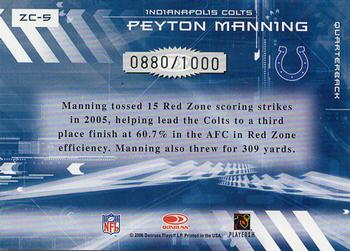 2006 Donruss Elite - Zoning Commission Gold #ZC-5 Peyton Manning Back