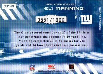 2006 Donruss Elite - Zoning Commission Gold #ZC-8 Eli Manning Back