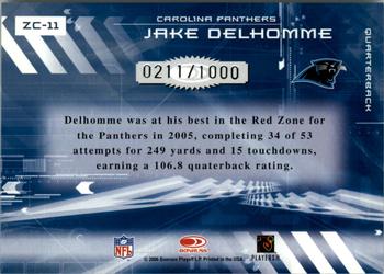 2006 Donruss Elite - Zoning Commission Gold #ZC-11 Jake Delhomme Back