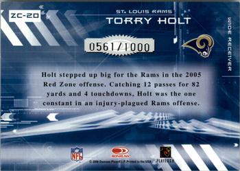 2006 Donruss Elite - Zoning Commission Gold #ZC-20 Torry Holt Back