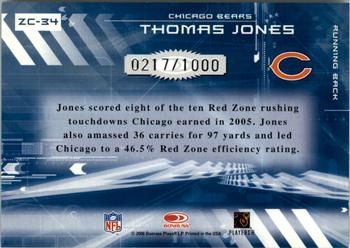 2006 Donruss Elite - Zoning Commission Gold #ZC-34 Thomas Jones Back