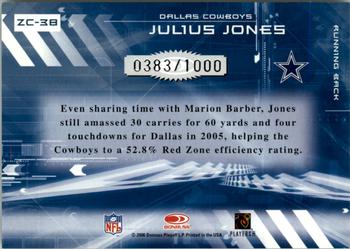 2006 Donruss Elite - Zoning Commission Gold #ZC-38 Julius Jones Back