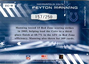 2006 Donruss Elite - Zoning Commission Red #ZC-5 Peyton Manning Back