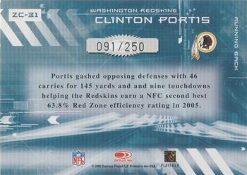 2006 Donruss Elite - Zoning Commission Red #ZC-31 Clinton Portis Back