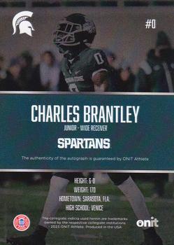 2023 ONIT Athlete Michigan State Spartans - Signatures #NNO Charles Brantley Back