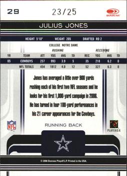 2006 Donruss Gridiron Gear - Platinum Holofoil X's #29 Julius Jones Back