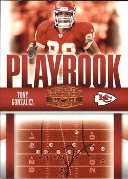 2006 Donruss Gridiron Gear - Playbook Gold #PB-22 Tony Gonzalez Front