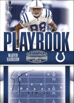 2006 Donruss Gridiron Gear - Playbook HoloGold #PB-6 Marvin Harrison Front