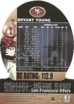 1997 Pro Line DC III #10 Bryant Young Back