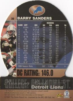 1997 Pro Line DC III #20 Barry Sanders Back