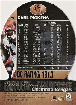 1997 Pro Line DC III #22 Carl Pickens Back