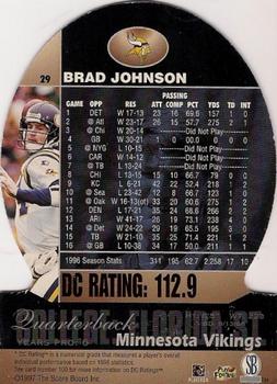 1997 Pro Line DC III #29 Brad Johnson Back