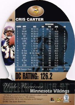 1997 Pro Line DC III #58 Cris Carter Back