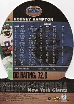 1997 Pro Line DC III #61 Rodney Hampton Back